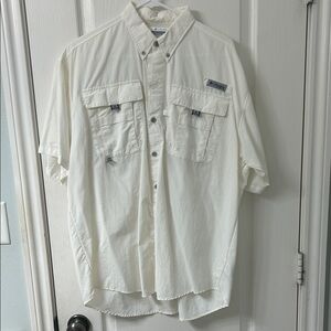 Columbia White Casual Button Down Shirt